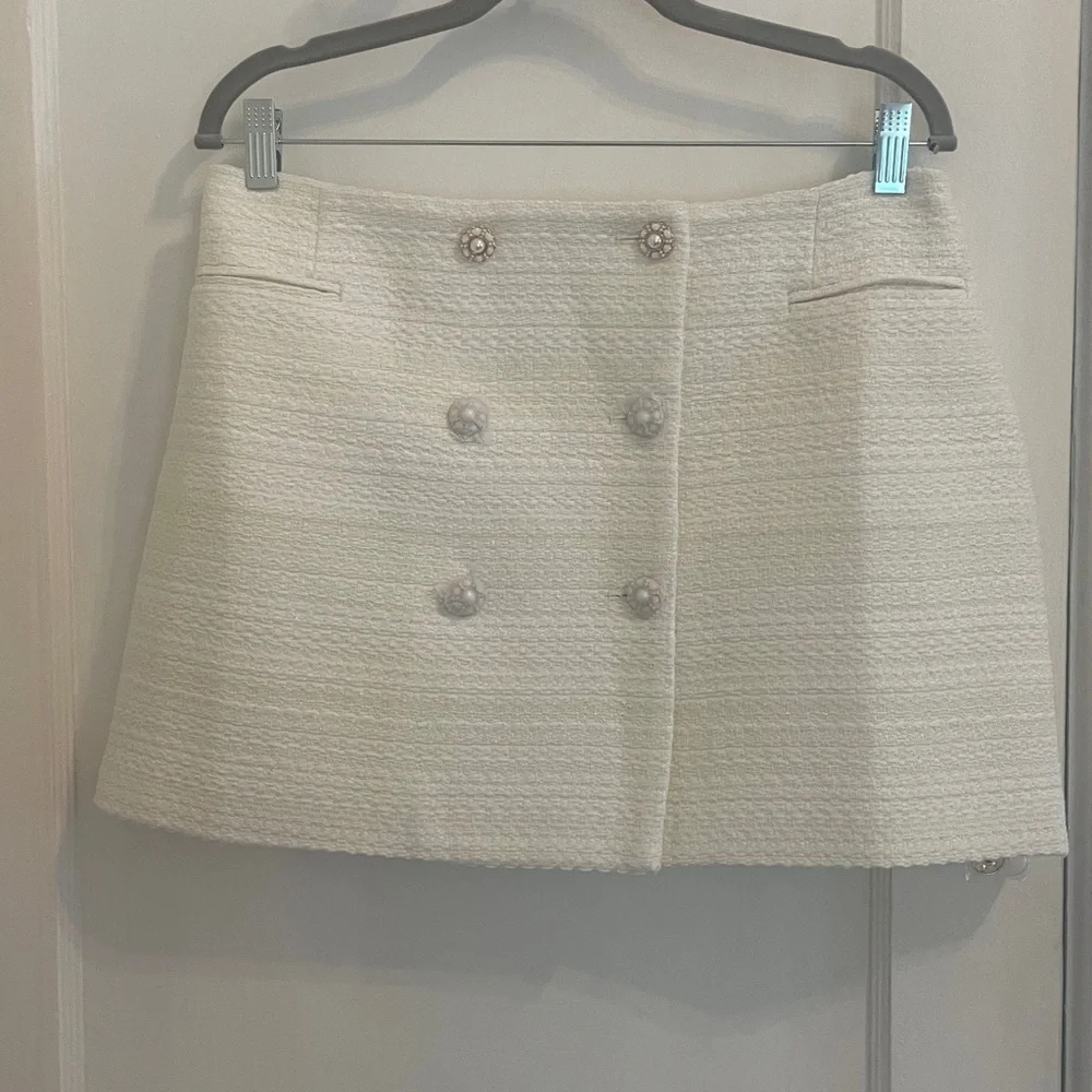 New ASTR the Label Rosario Tweed Mini Skirt size Large